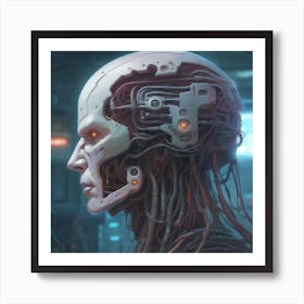 Futuristic Portrait 4 Art Print