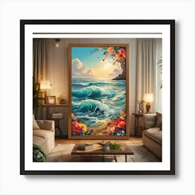 Sunset On The Beach Art Print