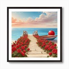Red Roses on Valentine'S Day Art Print