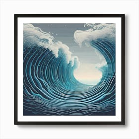 Wave In The Ocean Art Print