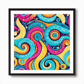 Abstract Swirl Pattern 1 Art Print