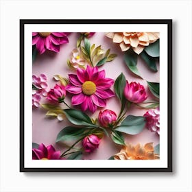 Paper Flowers 6 Art Print