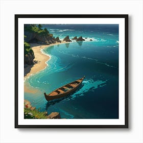 Boat On The Beach Art Print