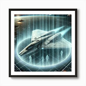 A Futuristic Sci Fi Scene Peacekeeper Scout Cloaking Device Art Print