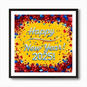 Happy New Year 2025 Art Print