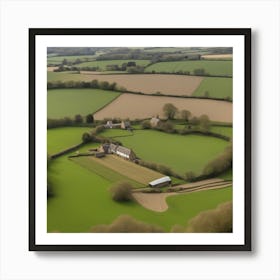 Aerial View Of Farmland 7 Art Print
