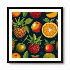 Fruit Pattern 1 Art Print