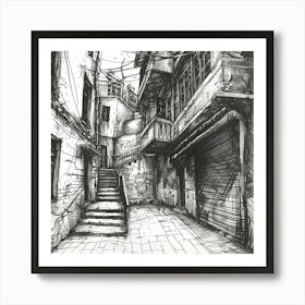 A Urban Exploration Hand Drawn Sketch Illustrati 1719335987 4 Art Print