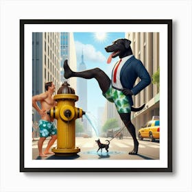 Secret Life Of Dogs Art Print