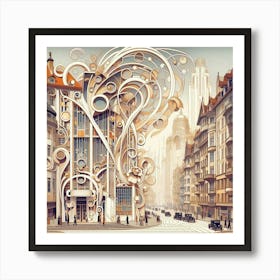 Building In A City Art Print