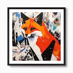 Fox Cubism Art Print