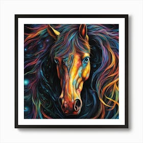 Rainbow Horse Art Print