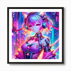 Cat girl cosplay Art Print