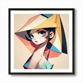 Cubism Art, Girl Art Print