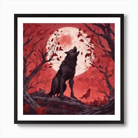 Howling Wolf Art Print