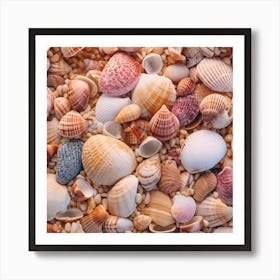 Sea Shells Background 2 Art Print