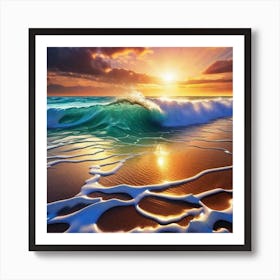 Sunset On The Beach 66 Art Print