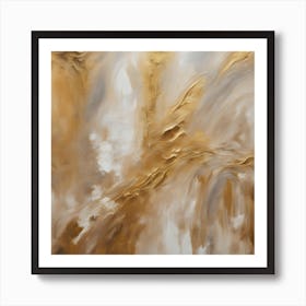 Abstract Gold Painting 2 Art Print