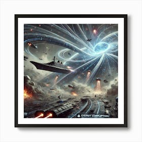 Dark Matter Cascade Energy Corruption Art Print