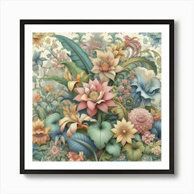 Flowers In The Garden Art Print