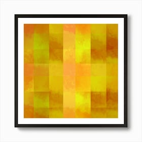 Orange and Abstract Art Print