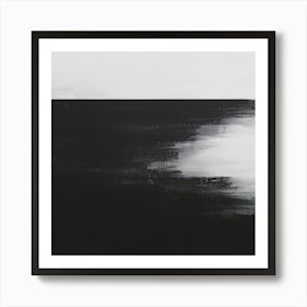 Abstract Painting, Black And White Art Print