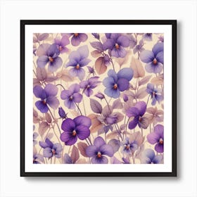 Violets 8 Art Print