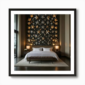 Starry Night Bedroom Art Print