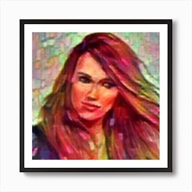 Girl With Long Hair 1 Art Print