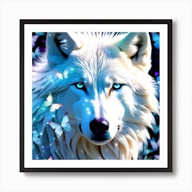 The Whitewalker Wolf Art Print