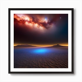 Galaxy In The Desert Art Print