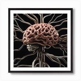 Brain With Wires 14 Art Print