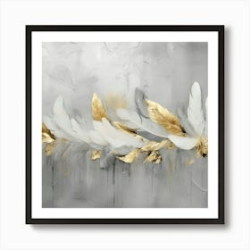 Gold Feathers Art Print