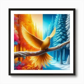 Dove In The Forest Art Print