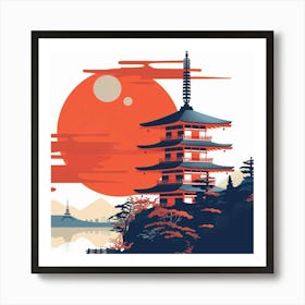 Kyoto Pagoda Art Print