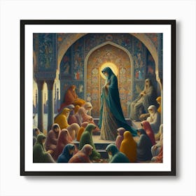 Islamic Women In A Mosque Art Print