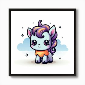 Cute Unicorn 616 Art Print