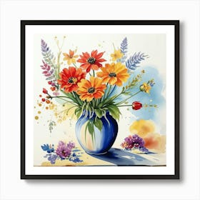 Flowers In A Vase 14 Art Print