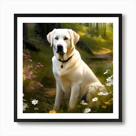 Golden Labrador Art Print