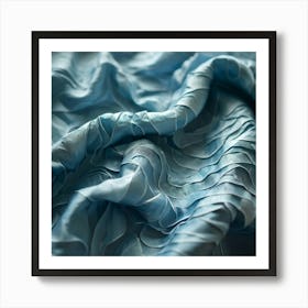 Abstract Texture Crinkled Patterned Paper Zigzag Folds Interwoven Creases Casting Subtle Shadows (5) Art Print