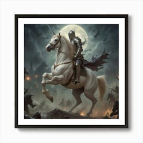 Knight On Horseback 8 Art Print