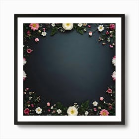 Frame With Flowers Art Print