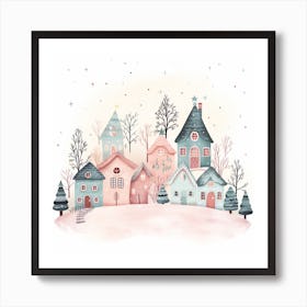 Christmas Village 30 Art Print