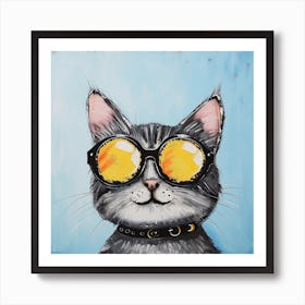 Cat With Sunglasses Art Print