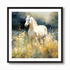 Equestrian Tapestry: Sunlit Harmony Art Print