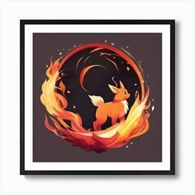 Fire Fox Art Print