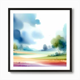 Watercolor Landscape Painting 59 Art Print