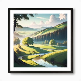 Landscape Painting 1 Art Print