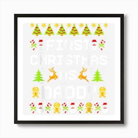 Mens First Christmas As Daddy And Mommy Ornament 2022 Ugly Xmas Art Print