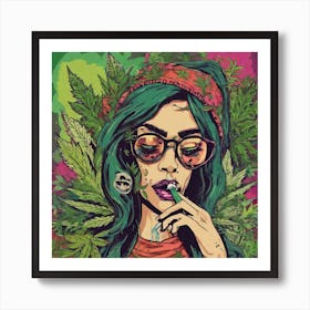 Weed Girl Art Print